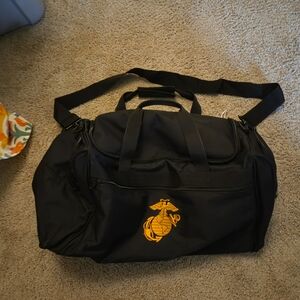 Black Duffel Bag with Gold Logo